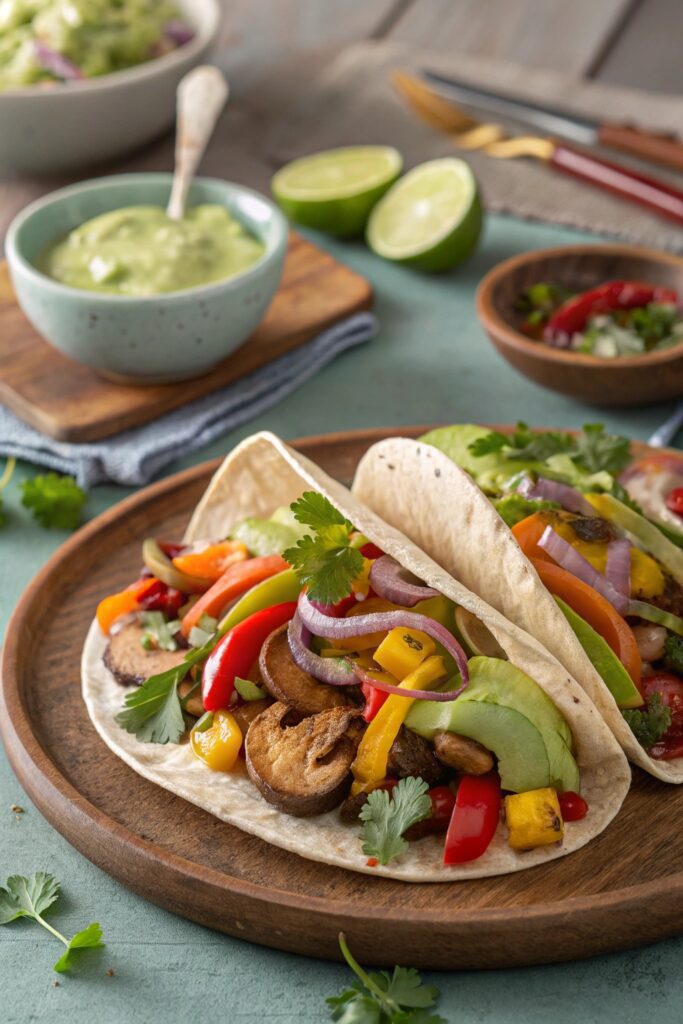 colorful veggie fajitas delight