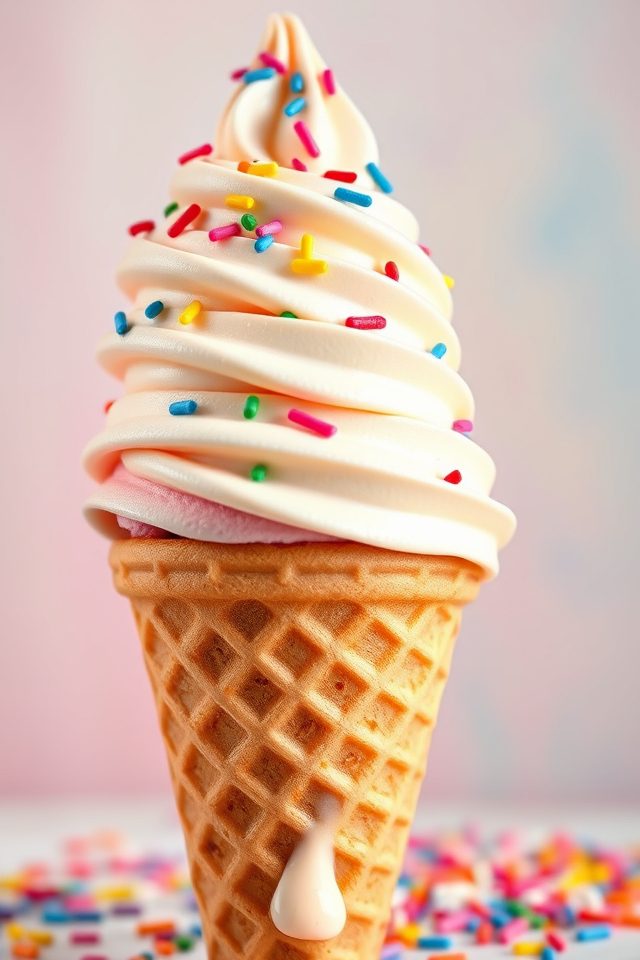 rainbow sprinkles ice cream