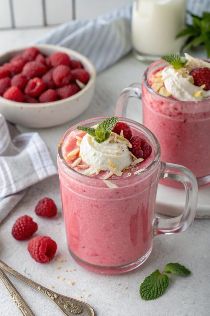revitalizing raspberry coconut smoothie