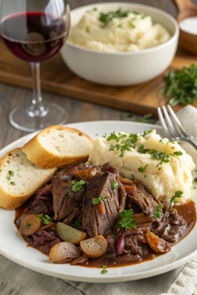 savory red wine braise