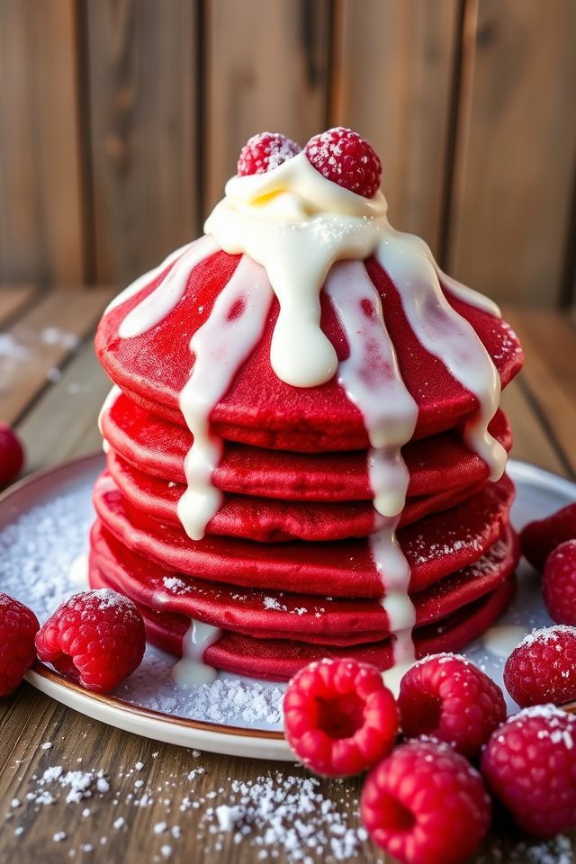 red velvet pancake delight