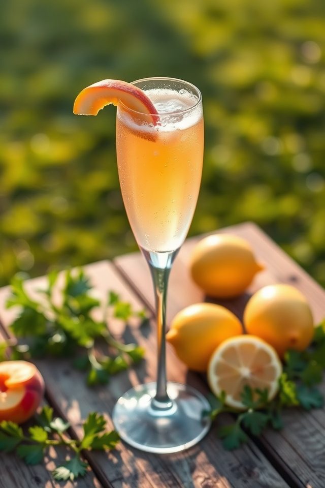 refreshing summer peach cocktail