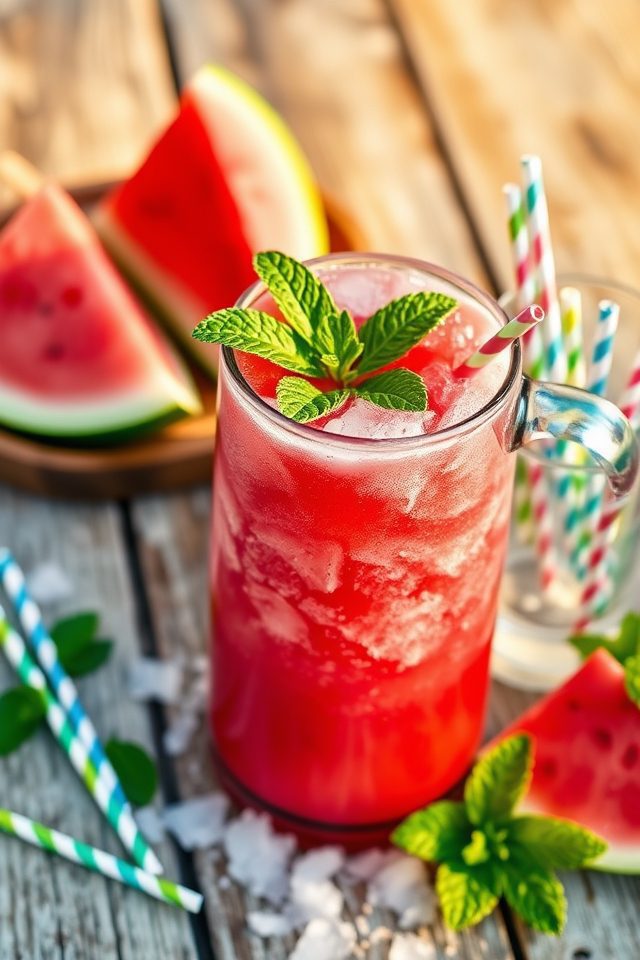 refreshing watermelon mint slushie