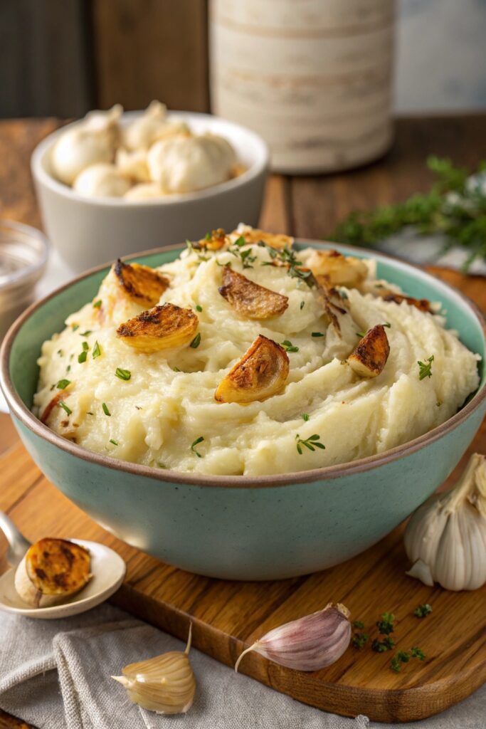creamy roasted garlic potatoes