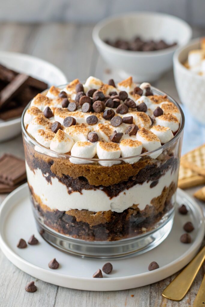s mores brownie dessert trifle