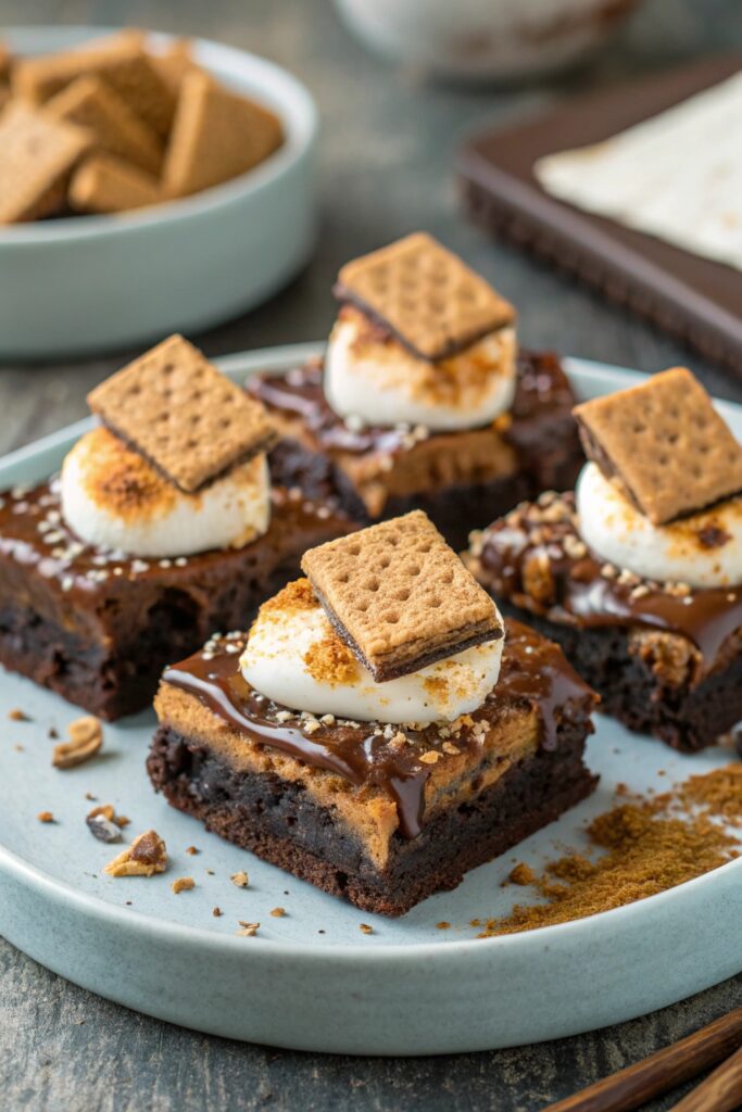 decadent campfire brownie treat