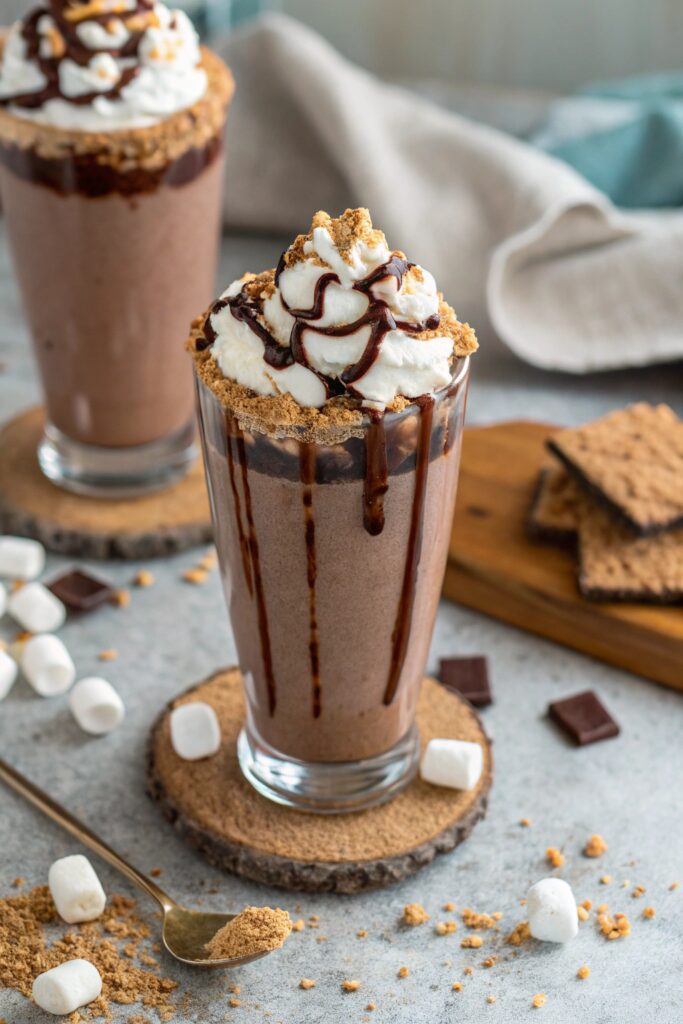 s mores chocolate milkshake delight
