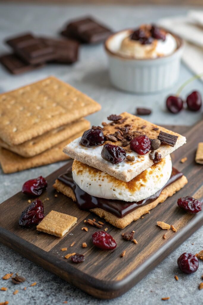 cherry infused s mores delight
