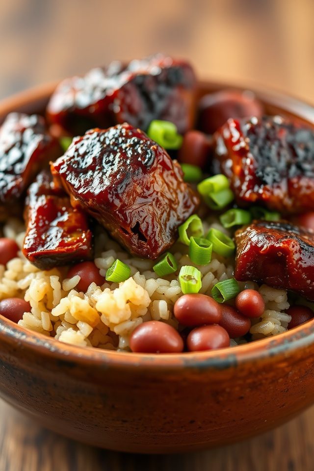 satisfying bbq rice bowl