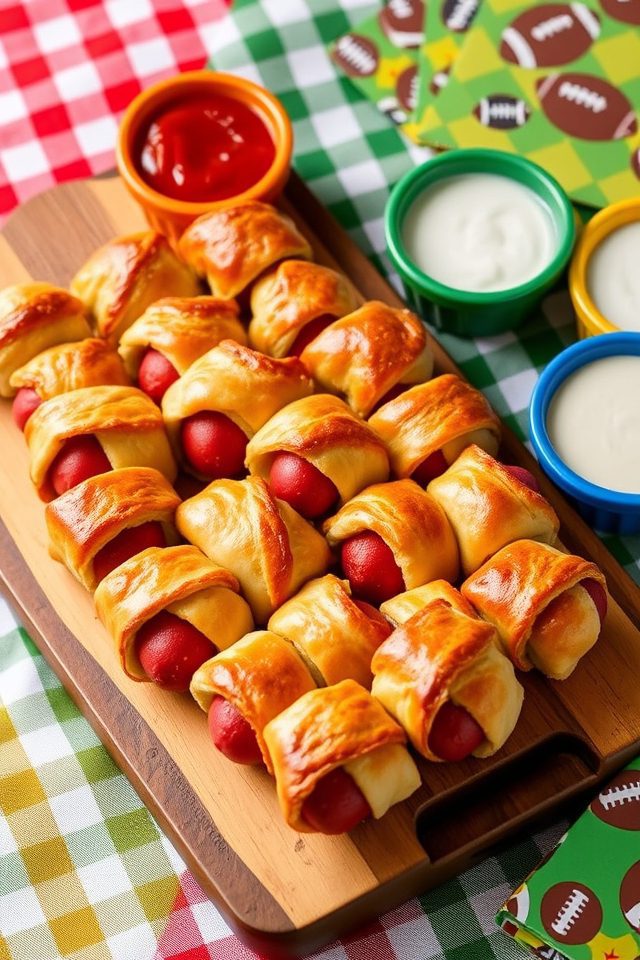 sausage wrapped crescent bites