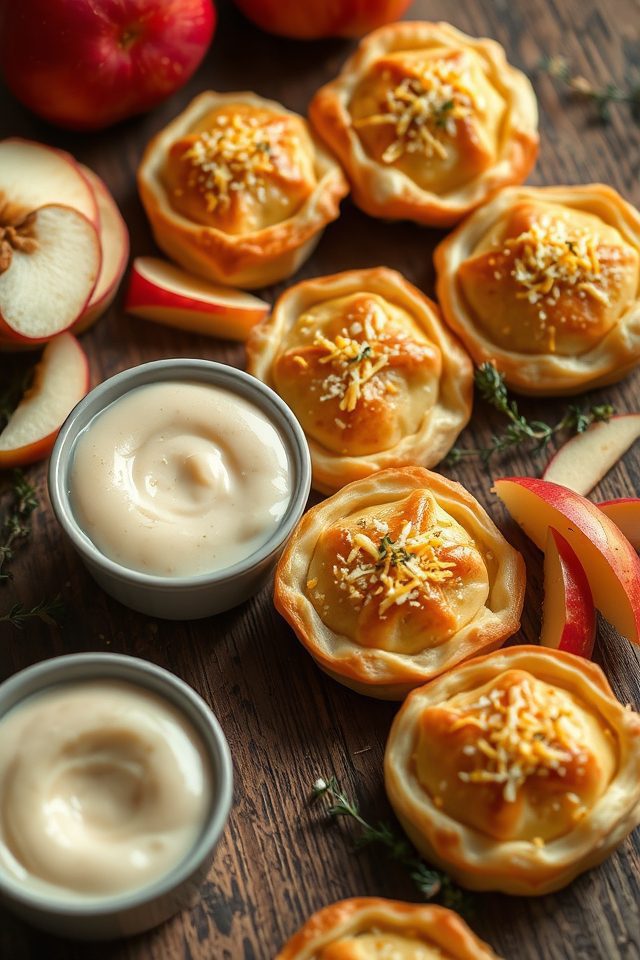 savory apple cheddar dumplings