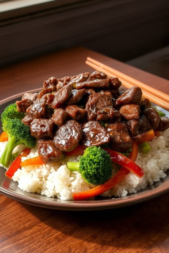 savory beef and broccoli