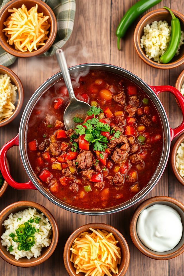 savory beef chili recipe