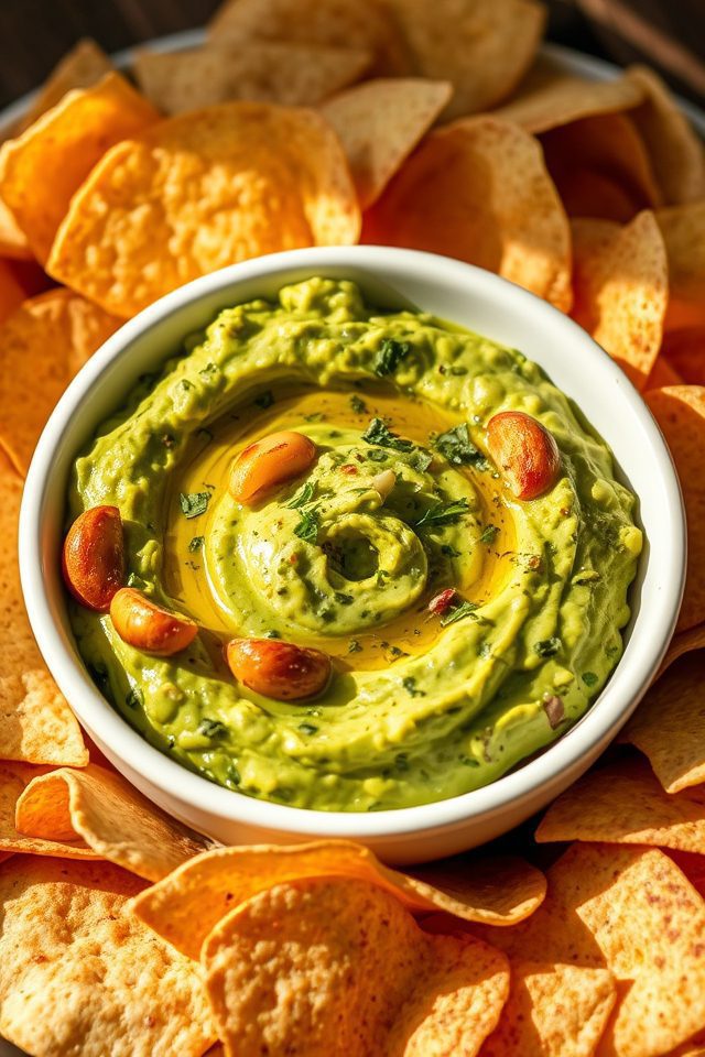 savory roasted garlic guacamole