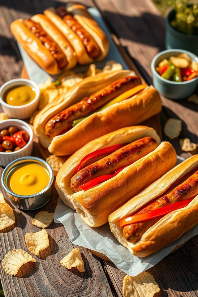savory sausage and peppers