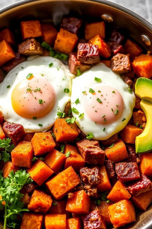 savory sweet potato hash