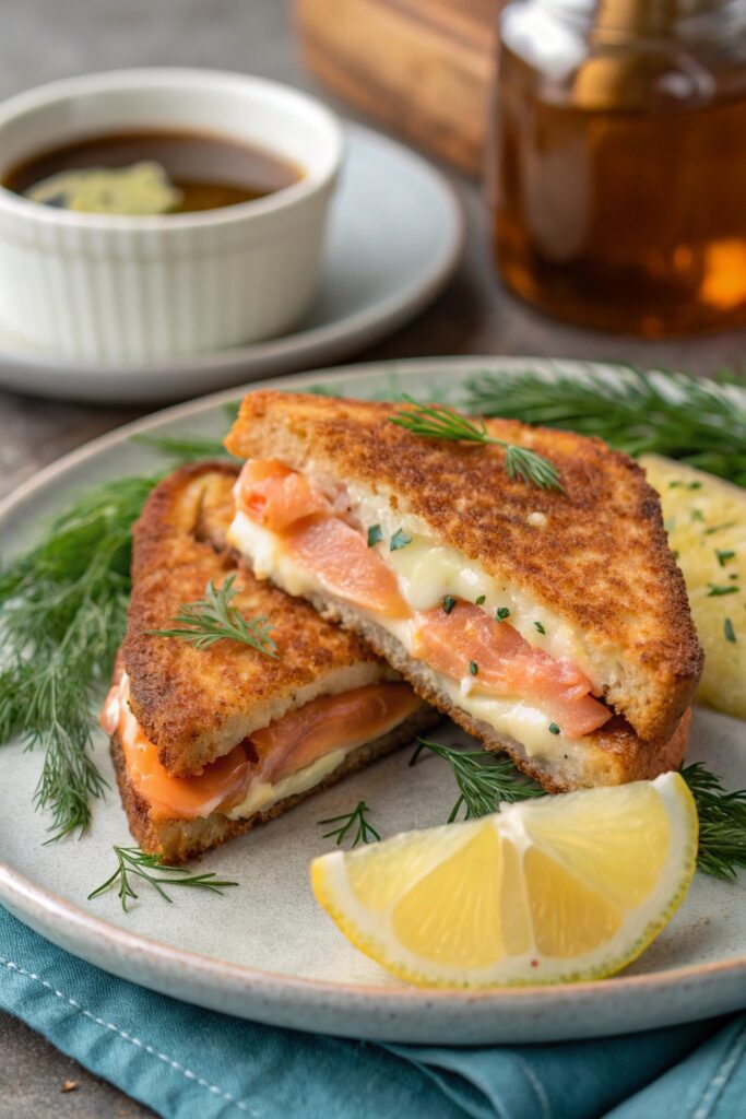smoked salmon brunch sandwich