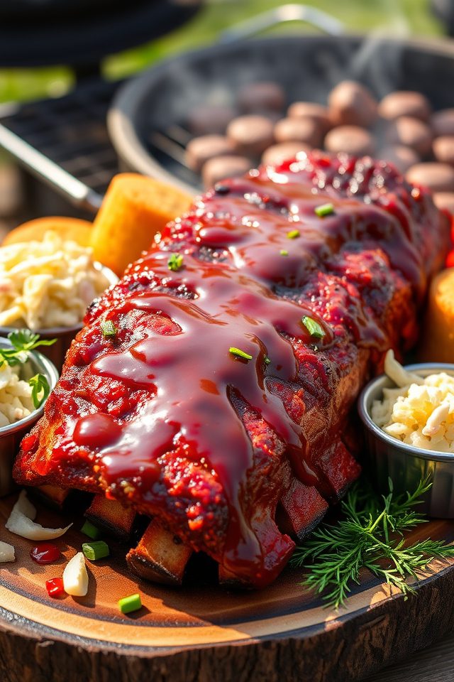 smoked ribs with bbq sauce