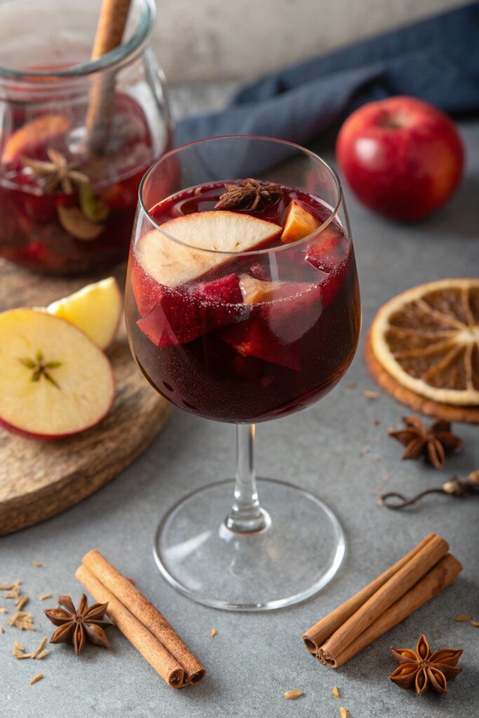 spiced warm apple cocktail