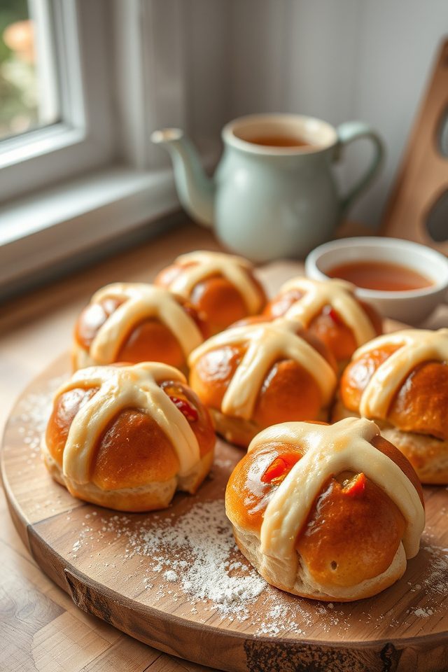 spiced sweet easter buns
