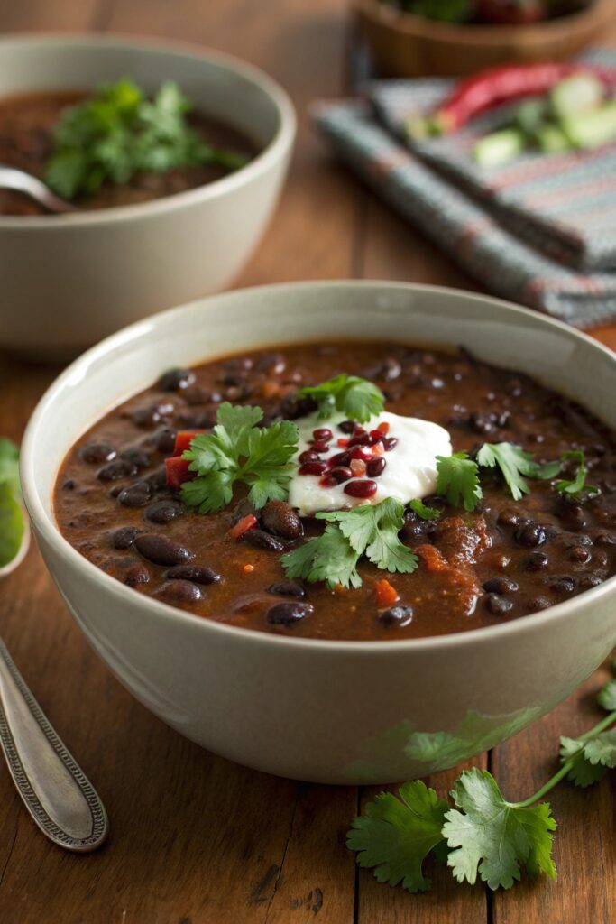 hearty spicy black bean soup