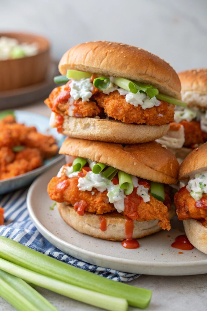 zesty spicy buffalo sandwiches