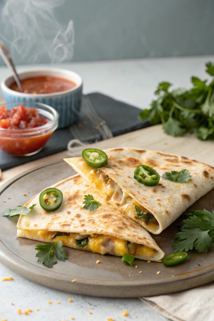 spicy cheesy jalape o quesadilla