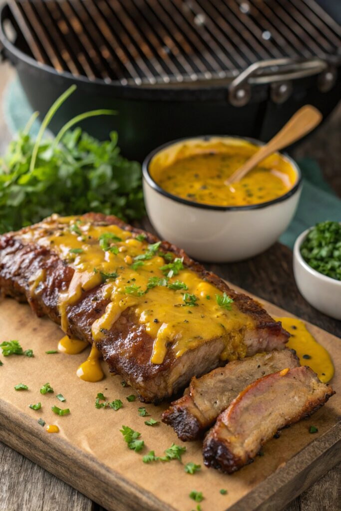 spicy mustard glazed ribs
