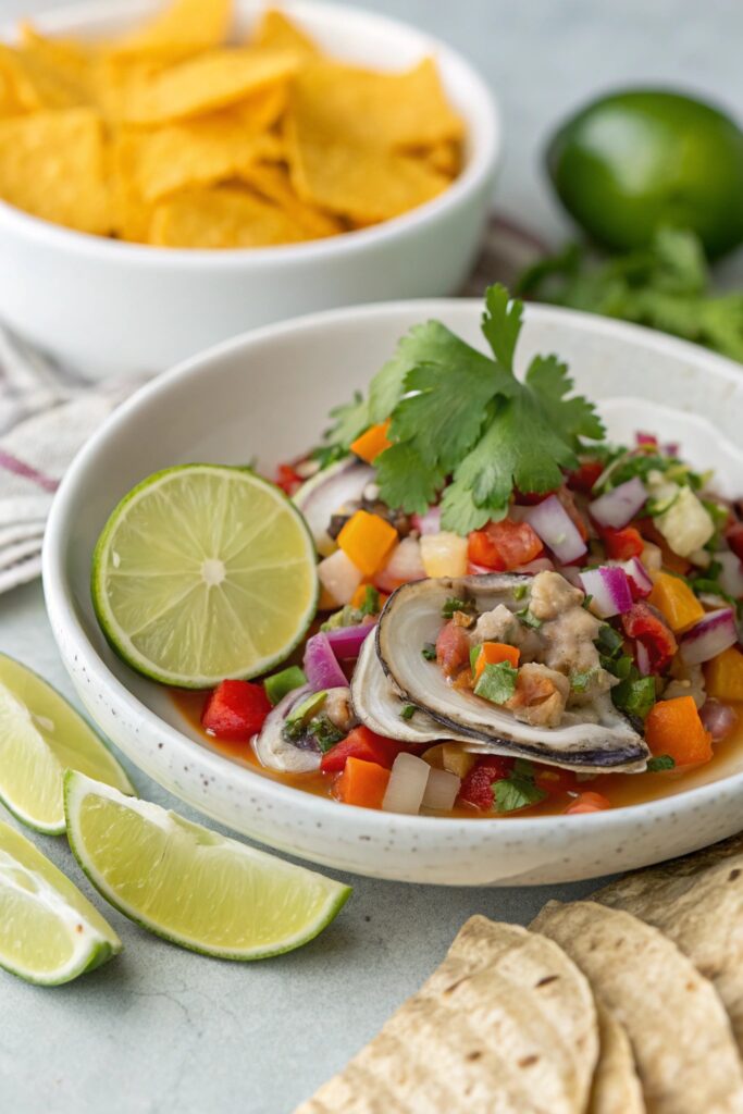 spicy fresh oyster ceviche