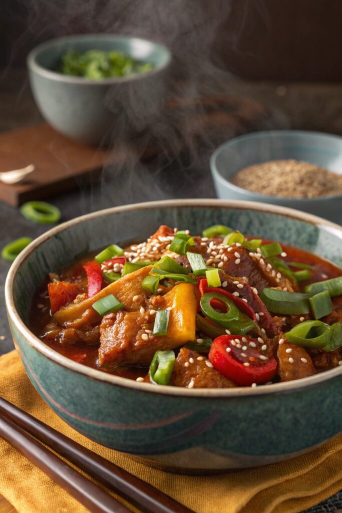 spicy szechuan vegetable stir fry