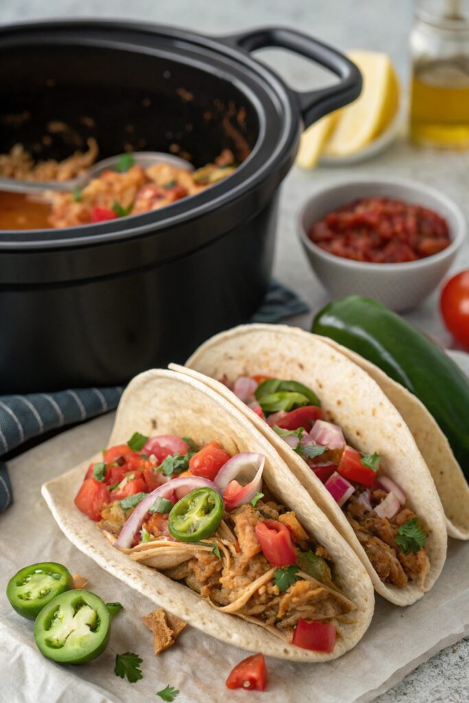slow cooker turkey tacos
