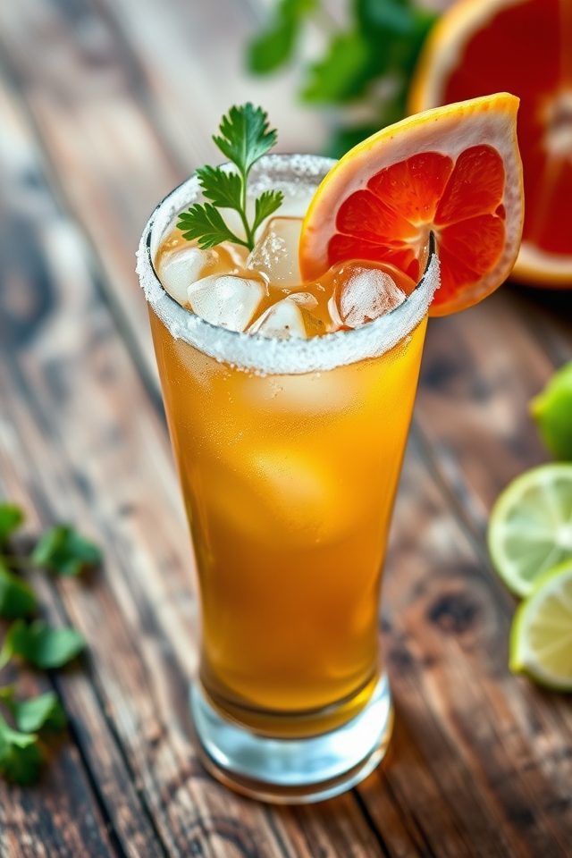 spicy grapefruit beer cocktail