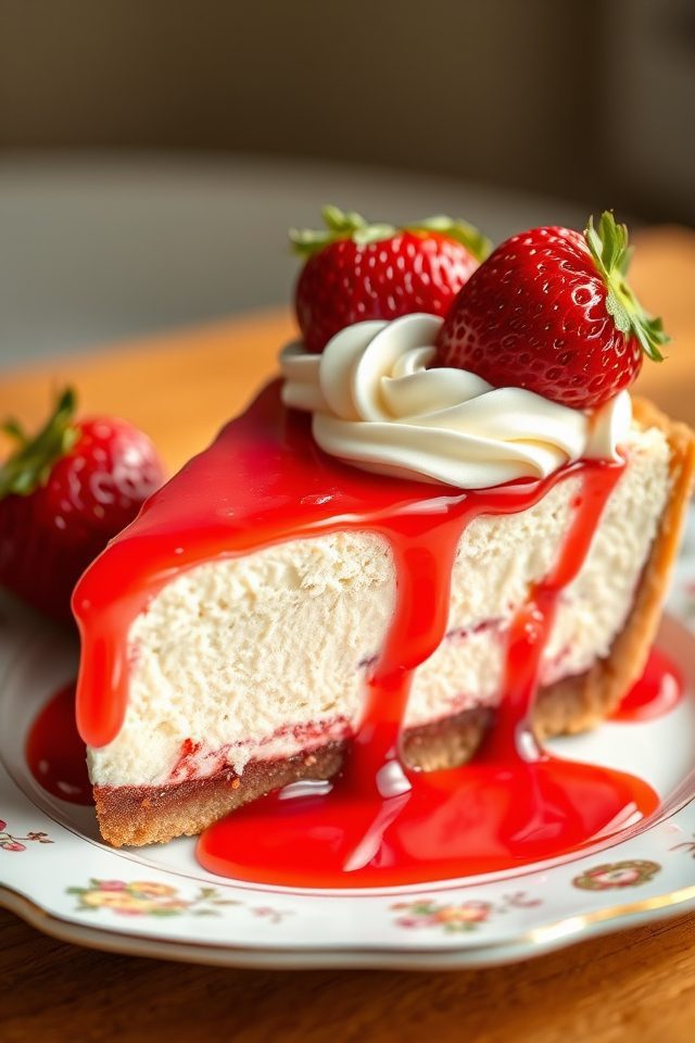 strawberry cheesecake cream pie