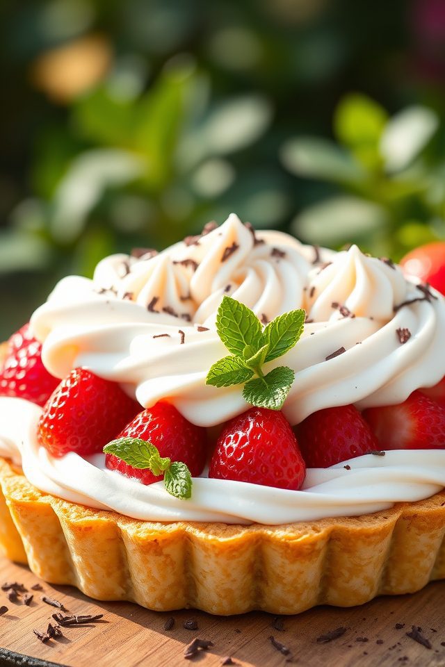 strawberry mint cream pie