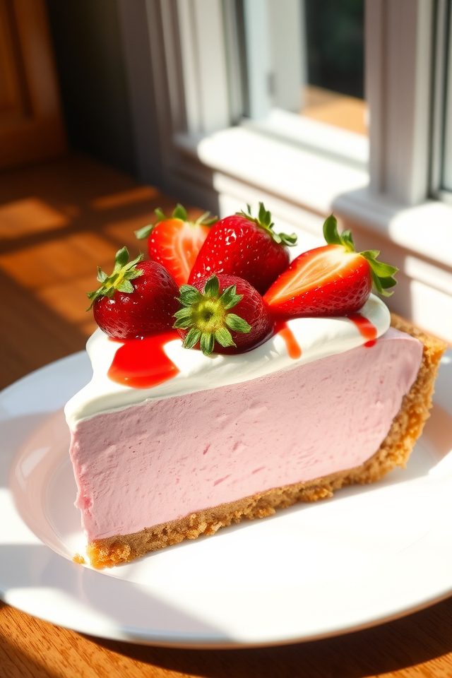 strawberry mousse cream pie