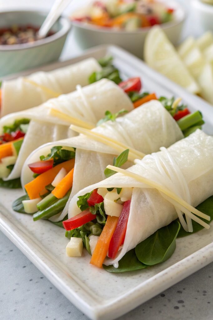string cheese veggie wraps