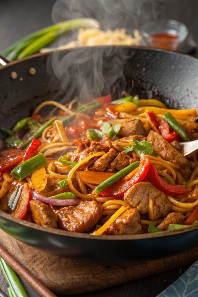 sweet spicy mustard stir fry