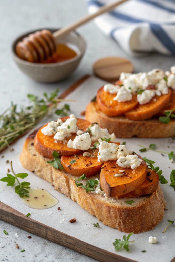 sweet potato goat cheese toast