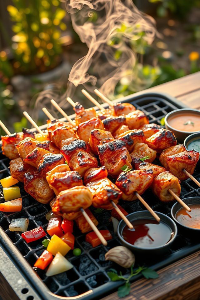 sweet and spicy skewers