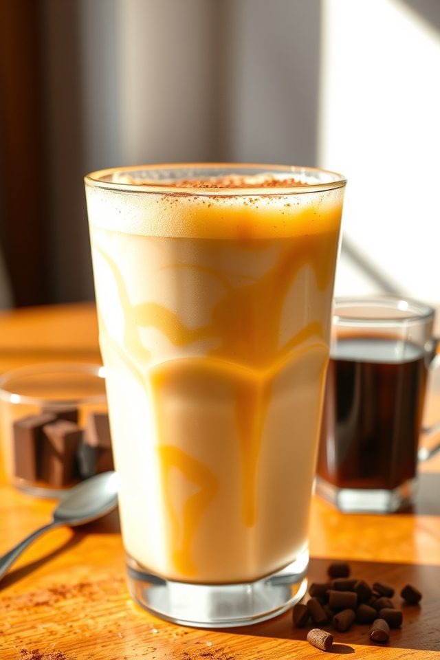 sweetened milk coffee beverage