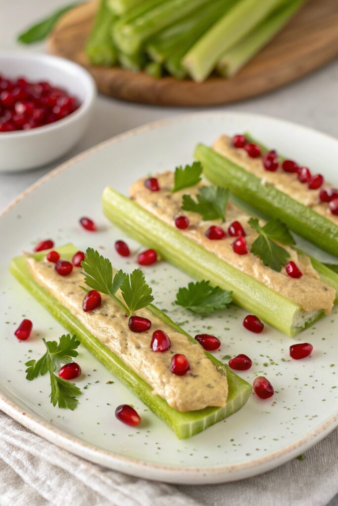 Tahini With Pomegranate Seeds