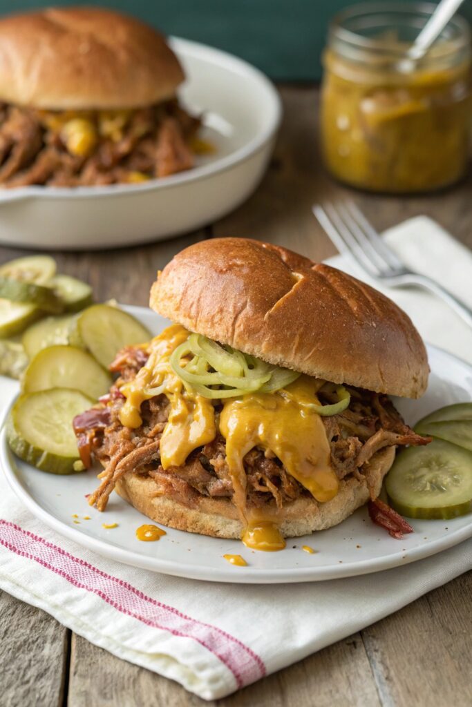 Tangy Mustard Pulled Pork Sandwiches