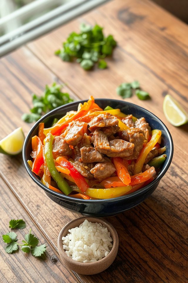 tender pork in savory sauce
