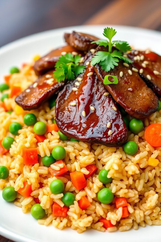 teriyaki beef stir fried rice