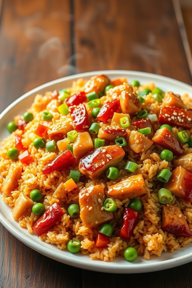 teriyaki chicken rice skillet
