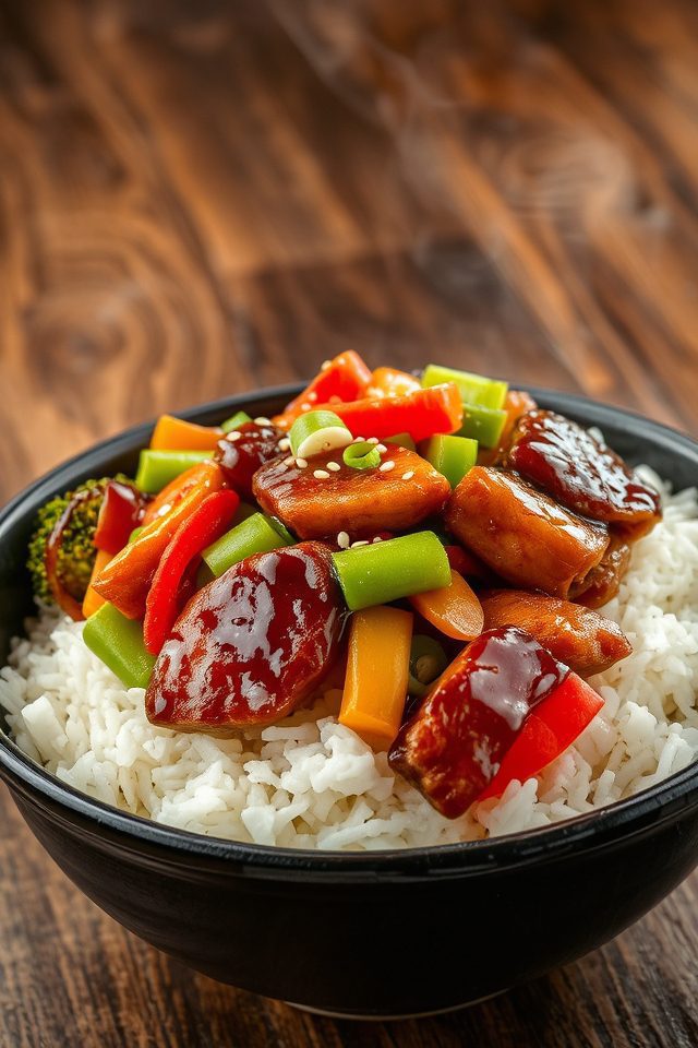 teriyaki chicken with vegetables