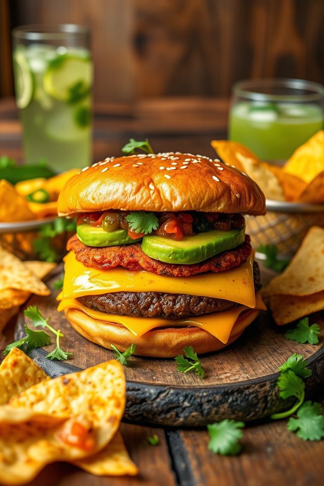 tex mex cheeseburger delight