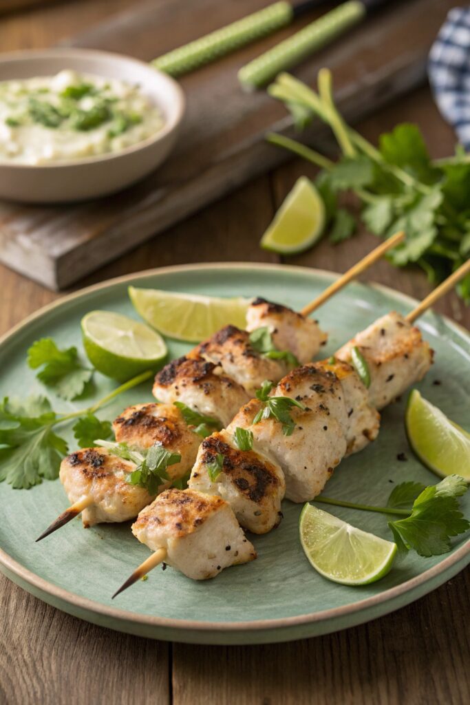 coconut chicken skewers pairing