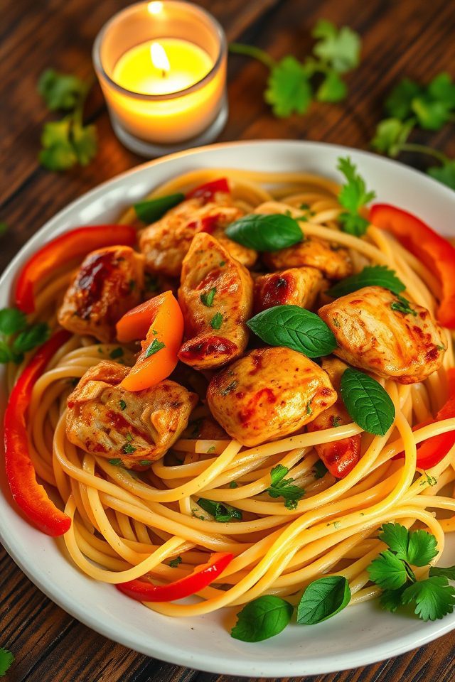 thai pasta with chicken