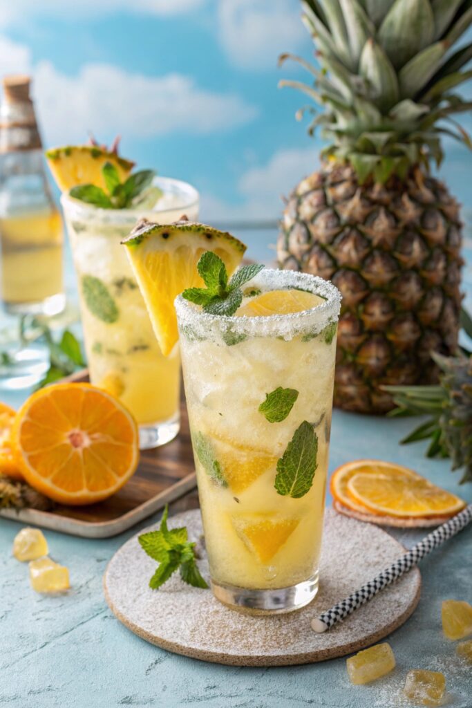 tropical prosecco pineapple punch